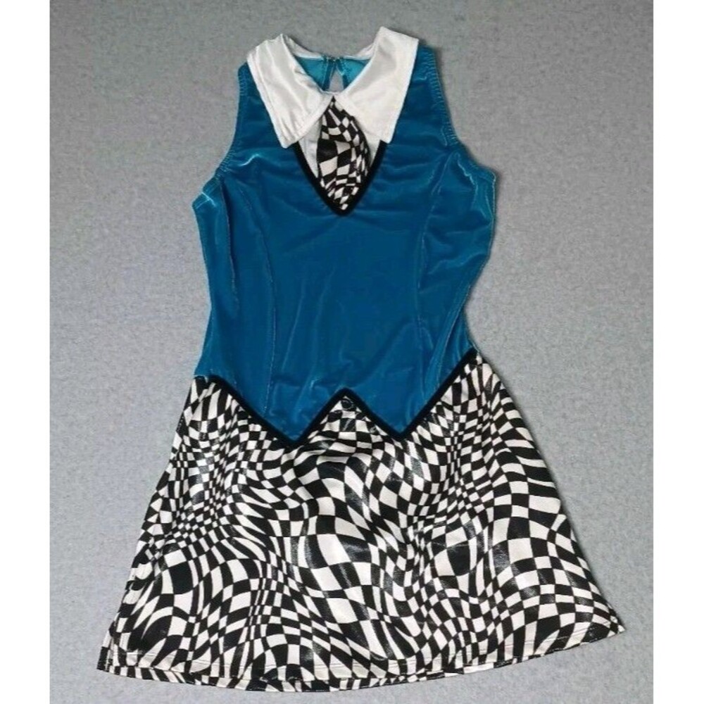 Algy Dance Dress Costume 60s/70s Go go Girls Womens Size Small Blue Velvet...